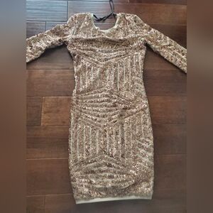 Sequin Gold Dress size XS women's mini